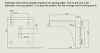 Traction Bar Spring Plate Standard Rear Shock Mount